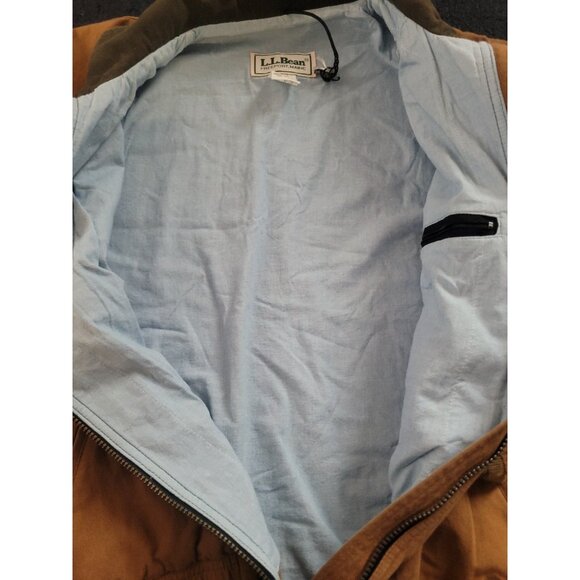 LL Bean Barn Jacket Chore Coat Canvas Wmn L Brown Full Zip USA Made - Picture 8 of 16